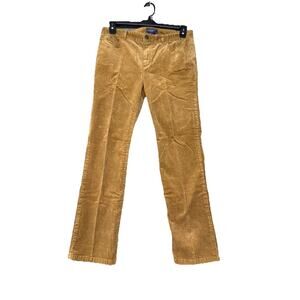 Chaps Brown Khaki Slimming Fit Straight Leg Corduroy Pants Petite Size 10P